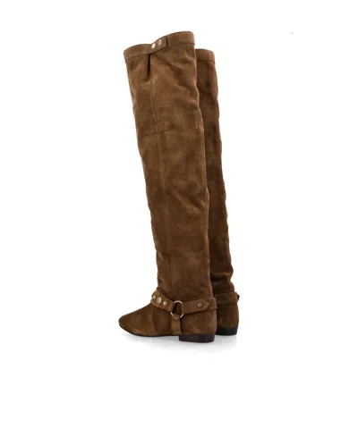 Isabel Marant High Suede Over-the-knee Pointed Toe Boot In Brown