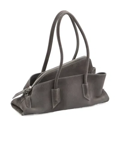 Attico Small La Passeggiata Shoulder Bag In Suede