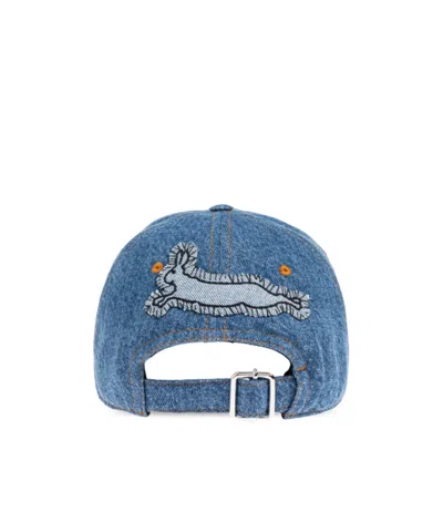 Marni Embroidered Denim Cap In Black