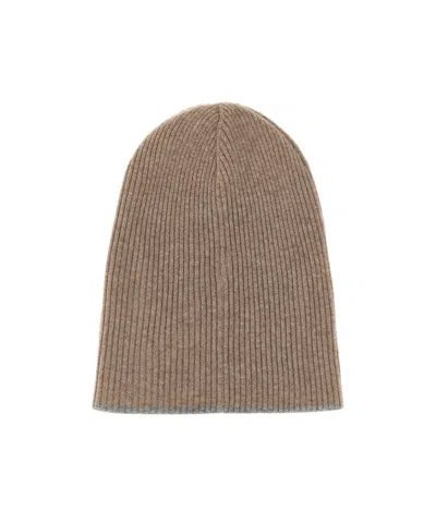 Brunello Cucinelli Beige Beanie Hat