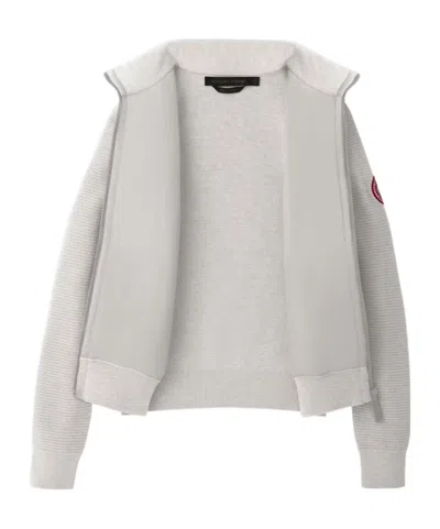 Canada Goose Hybridge Knit Jacket In White