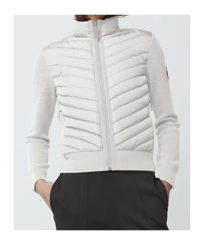 Canada Goose Hybridge Knit Jacket In White