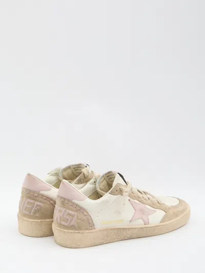 Golden Goose Ballstar Nappa Upper Suede Toe And Spur Leather Star And Heel In Neutral
