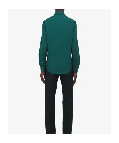 Alexander Mcqueen Cotton Poplin Harness Shirt In Green