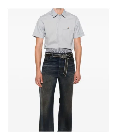 Vivienne Westwood Casual Shirt Collar Button-down In Gray