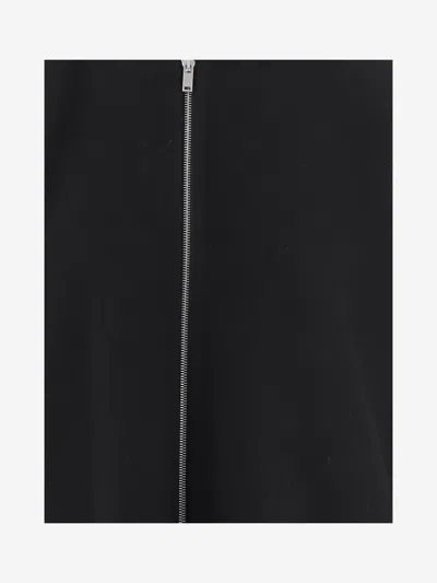 Jil Sander Black Hooded Wool Jacket In Black