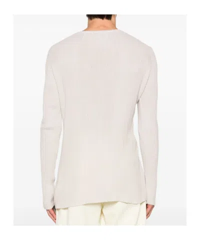 Vivienne Westwood Crewneck Sweater With Asymmetric Button Detail In Neutral
