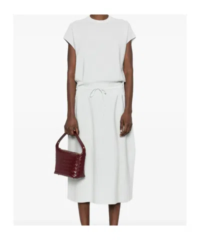 Fabiana Filippi Lurex Midi Dress In White