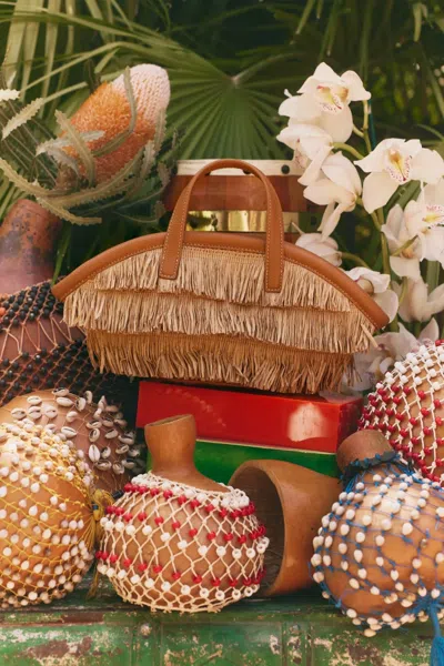 Simon Miller Mini Fringe Mercado Tote In Natural