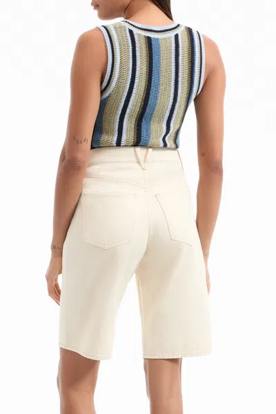 Veronica Beard Neveah Knit Tank Top In Stone Army In Multi