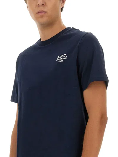 Apc Logo-embroidered Cotton T-shirt