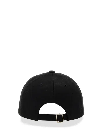 Apc A.p.c. Black Stretch Cotton Charlie Baseball Cap In Black