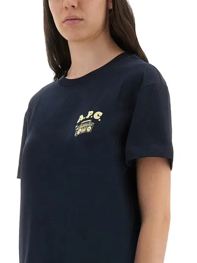Apc A.p.c. Body Disco Crewneck T-shirt In Black