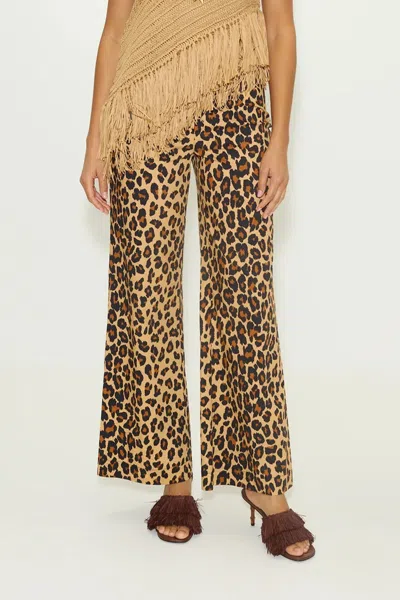 Simon Miller Pia Poplin Pant In Leopard