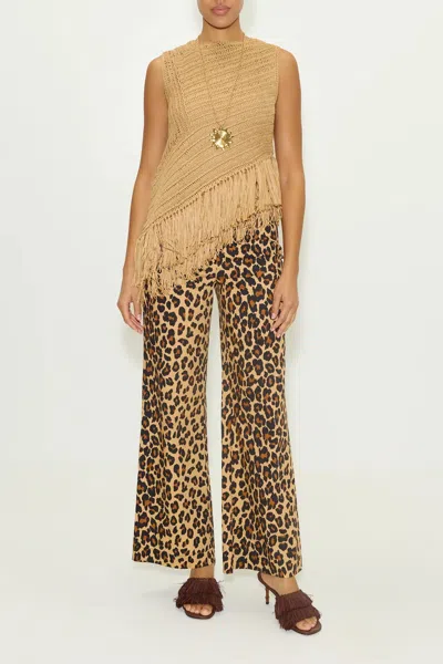 Simon Miller Pia Poplin Pant In Leopard