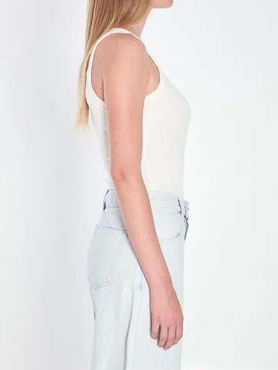 Alaïa Alaia Sculpting Rib Jersey Bodysuit In White