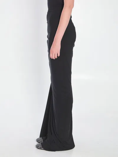 Alaïa Alaia Women Long Draped Jersey Dress In Black