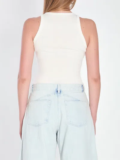 Alaïa Alaia Sculpting Rib Jersey Bodysuit In White