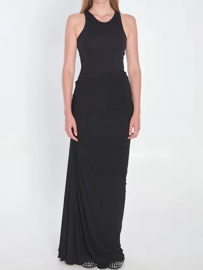 Alaïa Alaia Sleeveless Bodysuit In Ribbed Viscose In Black