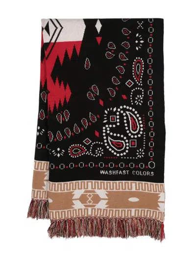 Alanui Embroidered Cashmere Blend Bandana Blanket