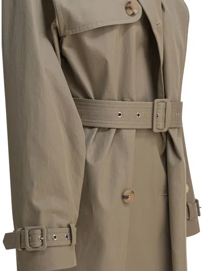 Alexander Mcqueen Trench Coat Belted At The Waist In Brown