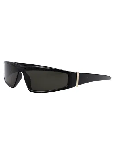 Alexander Mcqueen Black-black-grey Bio Injection Sunglasses In Black