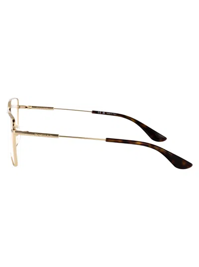 Alexander Mcqueen Gold-gold-transparent Metal Glasses In Neutral