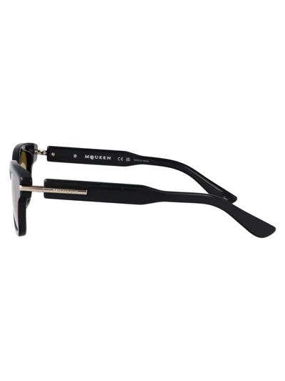 Alexander Mcqueen Grey-grey-yellow Recycled Acetate Sunglasses In Neutral