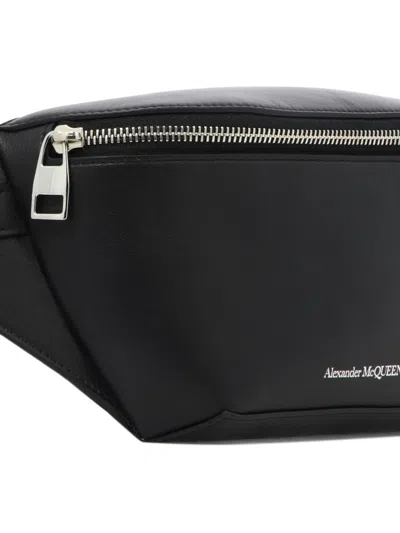 Alexander Mcqueen Leather Black Belt Bag