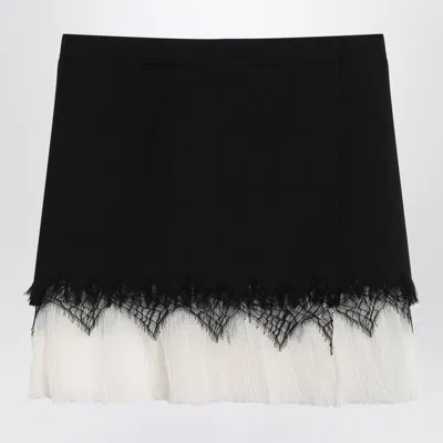Alexander Mcqueen Spider Web Lace Miniskirt In Black