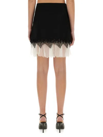 Alexander Mcqueen Spider Web Lace Miniskirt In Black
