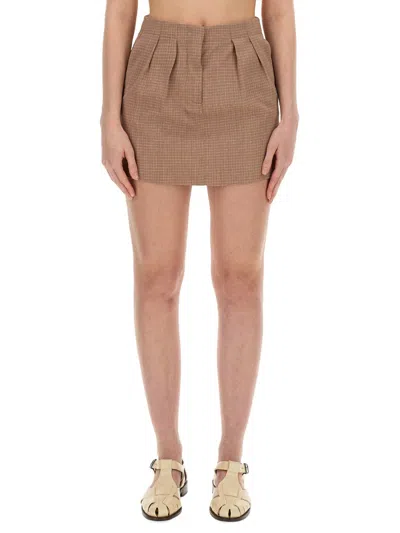 Alysi Classic Check Mini Skirt With Tailored Pleats