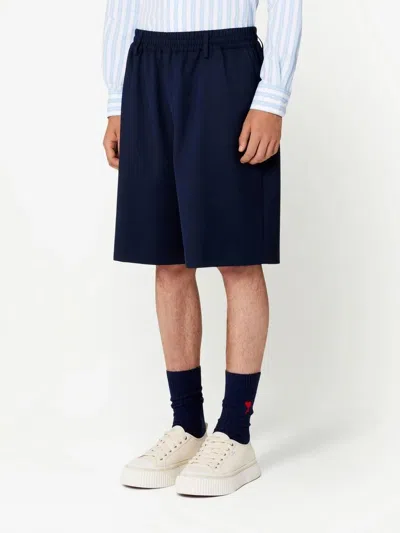 Ami Alexandre Mattiussi Ami Paris Bermuda With Elastic In Blue
