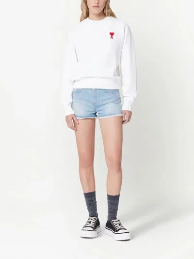 Ami Alexandre Mattiussi Ami Paris Denim Shorts In Blue