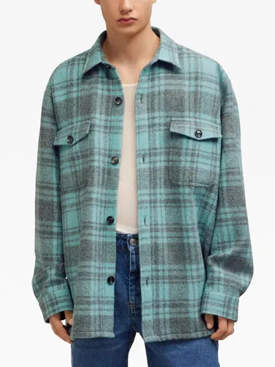 Ami Alexandre Mattiussi Ami Paris Shirt Jacket In Blue