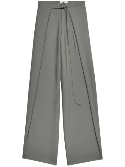 Ami Alexandre Mattiussi Ami Paris Wide Fit Pants In Green