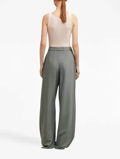 Ami Alexandre Mattiussi Ami Paris Wide Fit Pants In Green