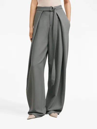 Ami Alexandre Mattiussi Ami Paris Wide Fit Pants In Green