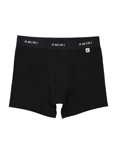 Amiri Two-pack Black Logo Patch Boxer Briefs In Black