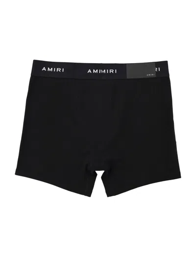 Amiri Two-pack Black Logo Patch Boxer Briefs In Black