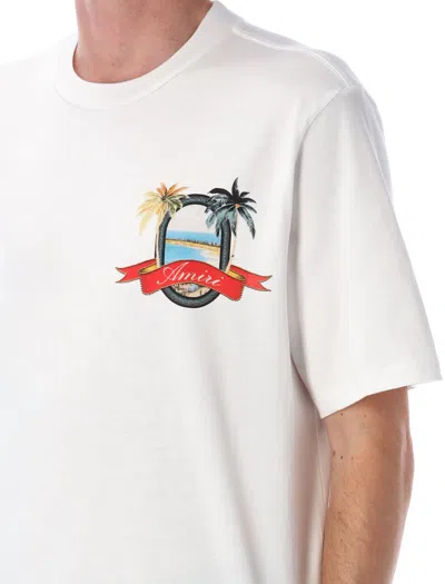 Amiri White Crewneck Printed T-shirt