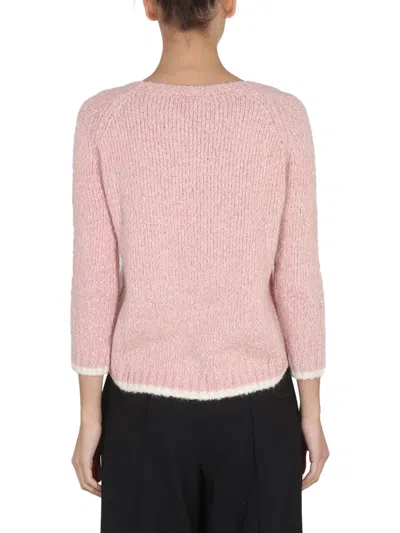 Aspesi Alpaca Blend Sweater In Pink