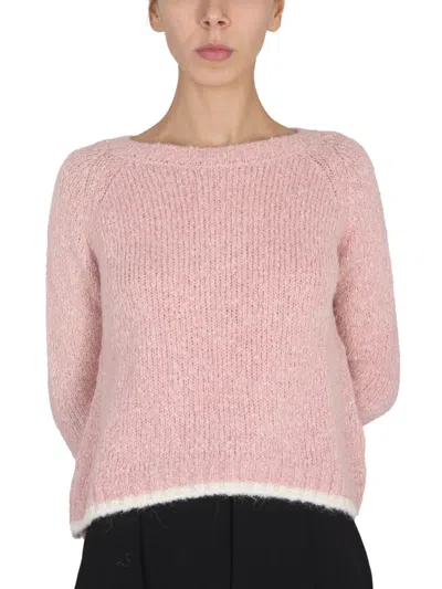 Aspesi Alpaca Blend Sweater In Pink