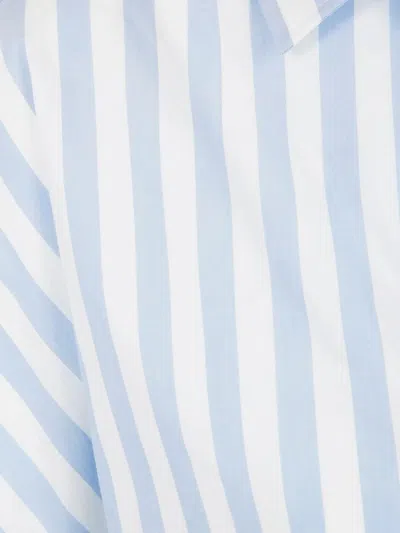 Aspesi Striped Short Sleeve Shirt In Blue