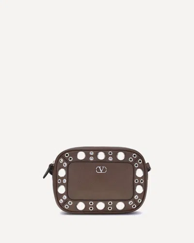 Valentino Nellcôte Shoulder Bag In Brown