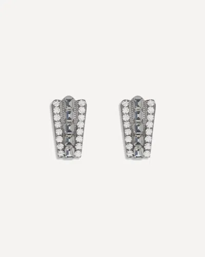 Self-portrait Pendant Earrings In Metallic