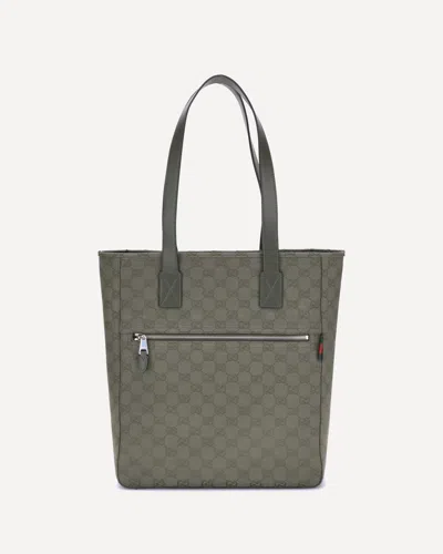 Gucci Gg Canvas Medium Tote Bag In Green