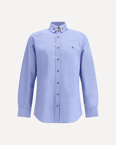 Vivienne Westwood Logo Orb Shirt In Blue