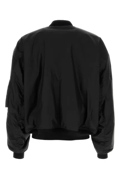 Balenciaga Black Polyamide Large Fit Bomber Jacket