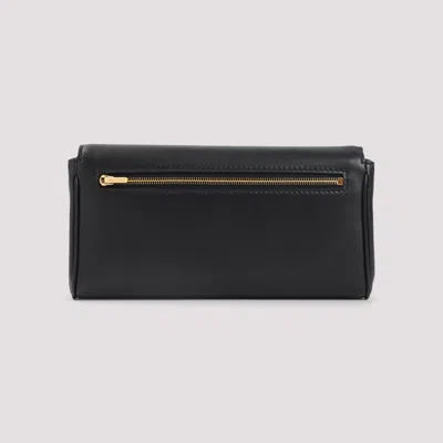 Balenciaga Buckle Front Pocket Rectangular Wallet In Black